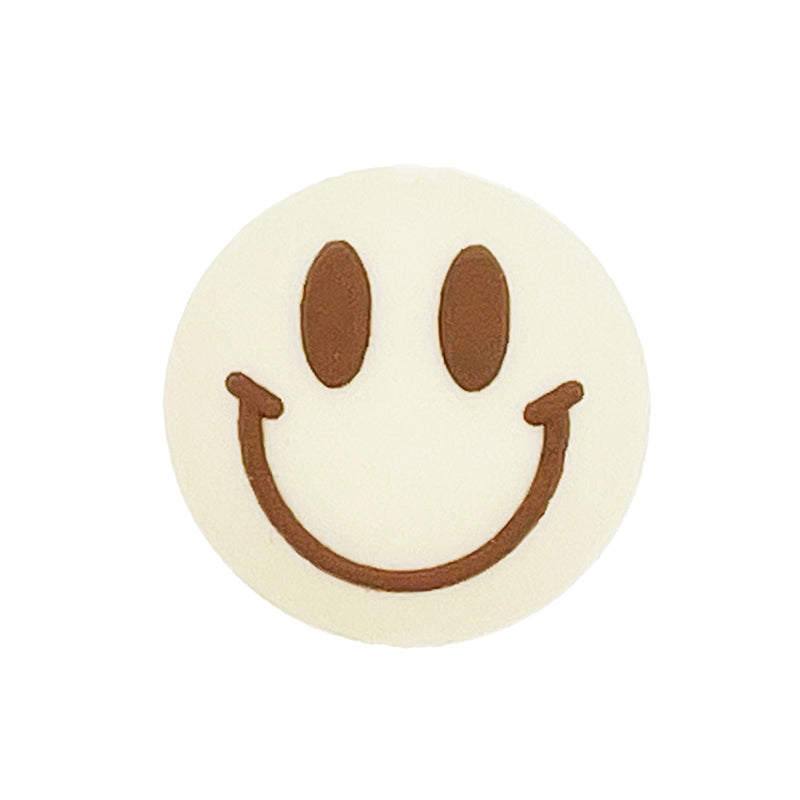 20pcs Silicone Focal Beads Smiling Face Round Shape 4