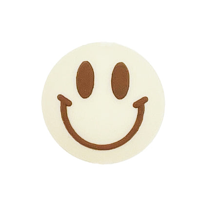 20pcs Silicone Focal Beads Smiling Face Round Shape 4