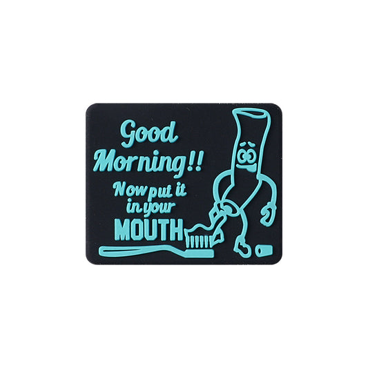 20Pcs Silicone Focal Beads Squeeze Toothpaste Tube with Text Print