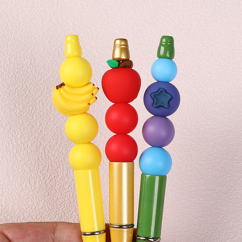 20Pcs Silicone 3D Focal Beads Fruity Aroma Mixed Fruit Shapes 8