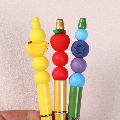 20Pcs Silicone 3D Focal Beads Fruity Aroma Mixed Fruit Shapes 8