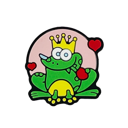 20pcs Silicone Focal Beads Crown Frog Sitting Pose