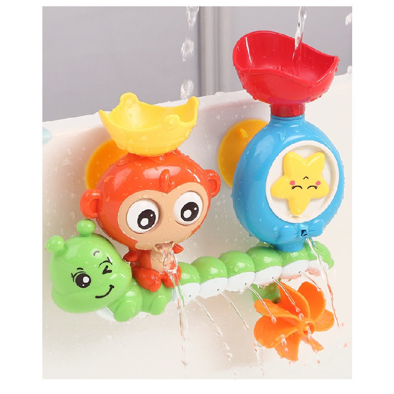 Monkey and Star Waterwheel Bath Toy with Suction Cup 4