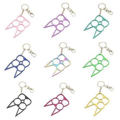 Self Defense 2 Finger Clasp Zinc Alloy Keychain Multi Functional 2