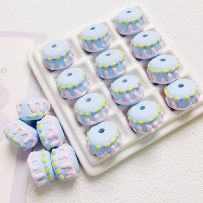 10pcs 14x20mm Cake Acrylic Beads DIY Bracelet Making 11