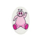 20pcs Silicone Focal Beads Happy Pink Hippo Sitting Pose