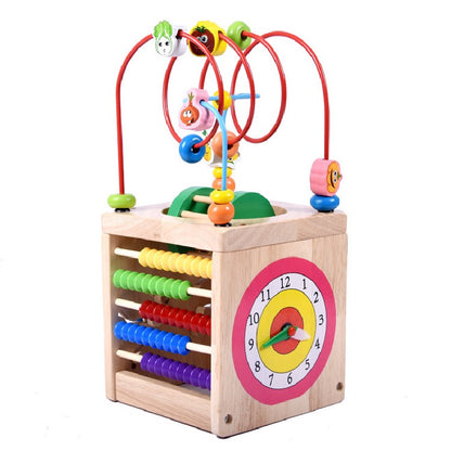 Wooden Montessori Toys Beetle Activity Cube for Toddlers 32cm 3