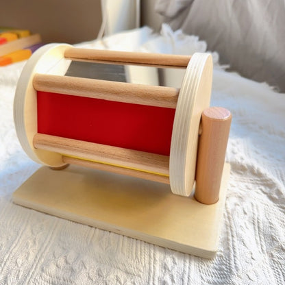 Wooden Textile Drum Montessori Toys Educational Toy 2