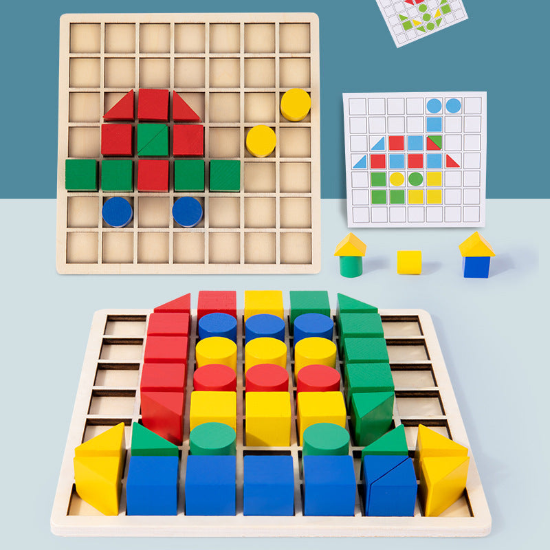 Wooden Building Blocks Puzzle Montessori Toys Educational Toy 3