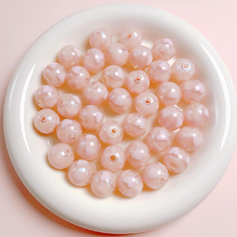 10pcs 16mm Candy Heart Acrylic Beads DIY Bracelet Making 7