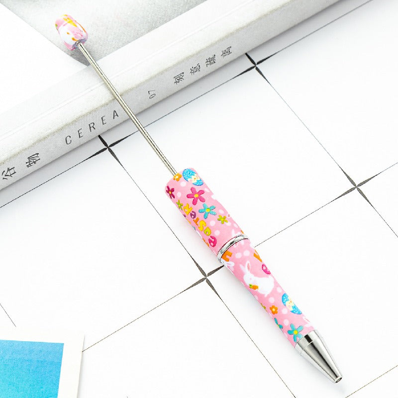 Easter Bunny Print Beadable Ballpoint Pens DIY Craft Supplies 7