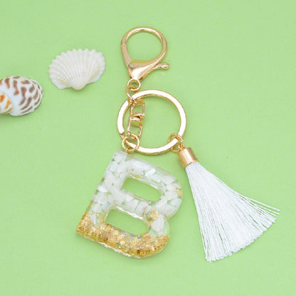 Tassel Letter Keychain A to Z Resin Initial Charm 2