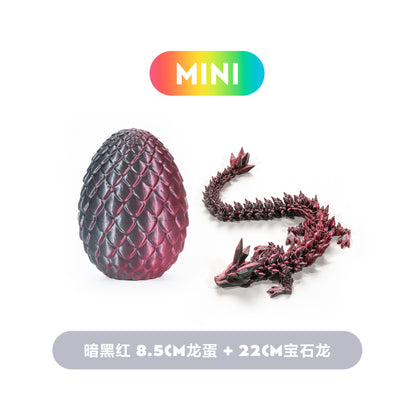 3D Printed Chinese Loong Dragon Egg Decoration Gift 22cm