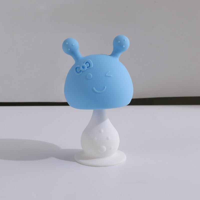 Silicone Mushroom Teething Toy Baby Rattle Teether 10