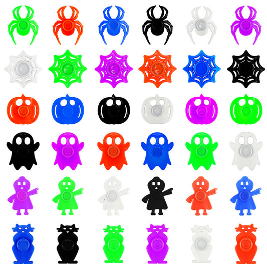 Plastic Halloween Fidget Spinner Party Toy Pumpkin Ghost Spider