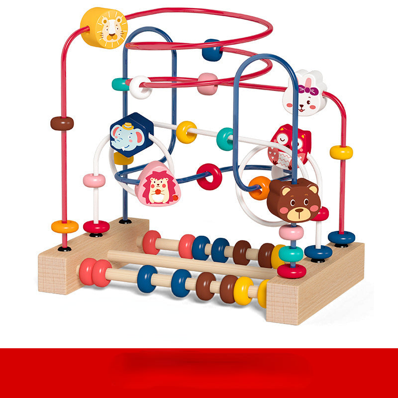 Wooden Bead Maze Educational Activity Toy for Toddlers 4