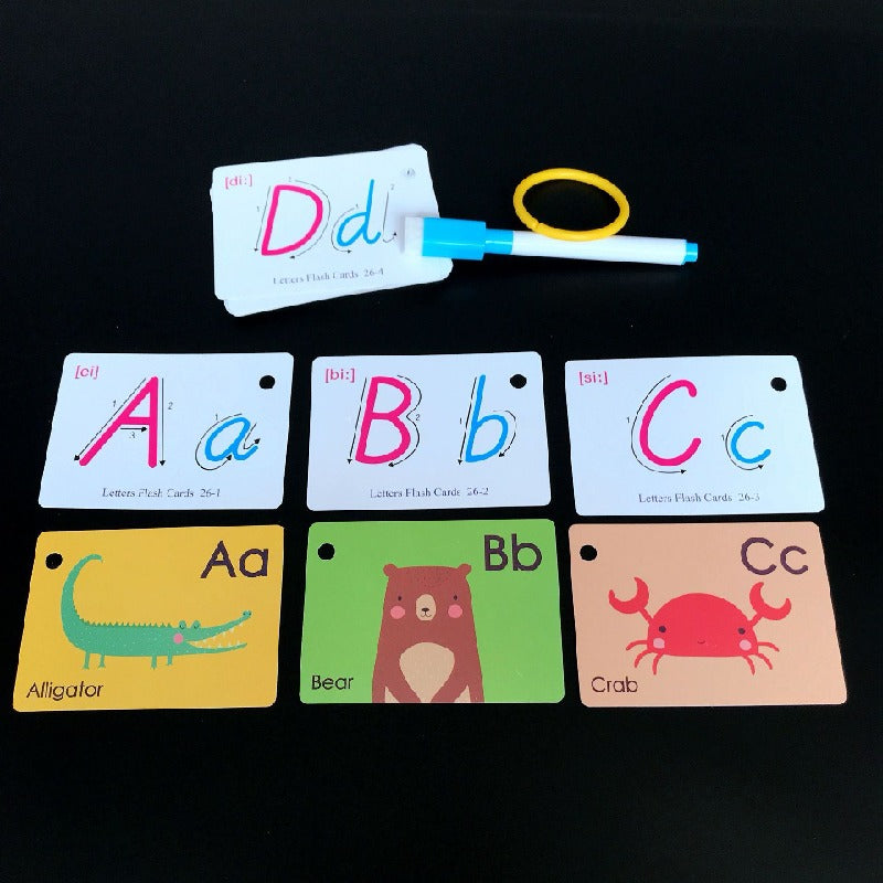 Letter Learning Educational Cards for Kids Paper Material
