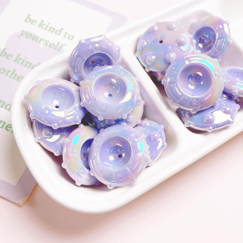 10pcs 30mm Candy Frisbee Acrylic Beads DIY Bracelet Making 9