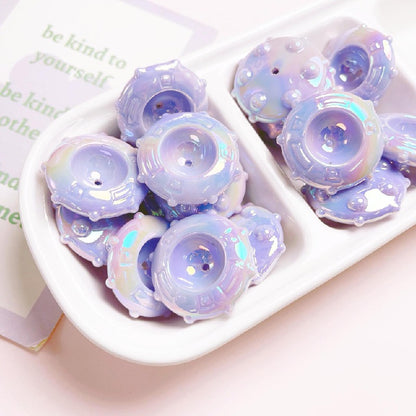 10pcs 30mm Candy Frisbee Acrylic Beads DIY Bracelet Making 9