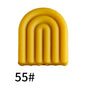 20pcs Silicone Focal Beads Arch Solid Color Design 19