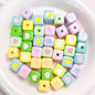 10pcs 12mm Heart Cube Acrylic Beads DIY Bracelet Making 26