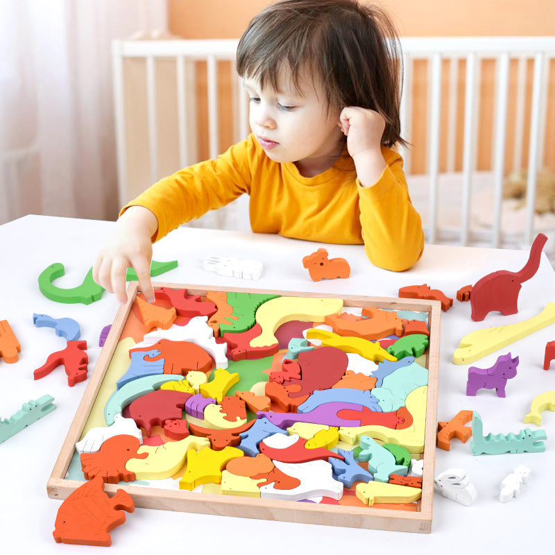 Wooden 3D Animal Puzzle Educational Toy for Kids 4