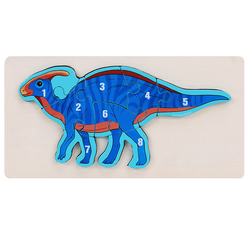 Wooden Dinosaur 3D Puzzle Educational Toy for Kids 7