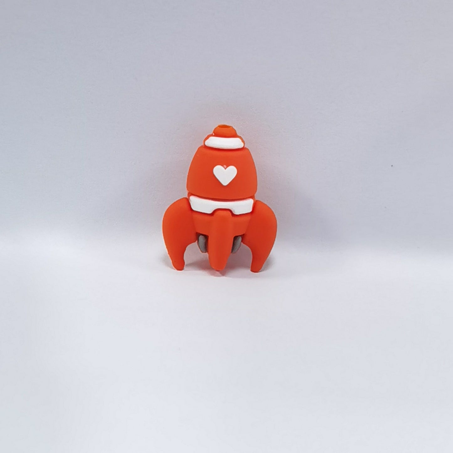 20Pcs Silicone 3D Focal Beads Color Love Rocket with Heart Detail 7