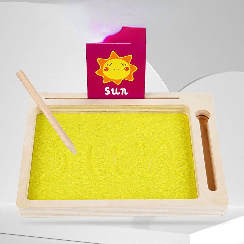 Wooden Montessori Sand Drawing Board Educational Toy 2