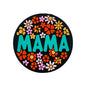 20pcs Silicone Focal Beads Mama Floral Pattern Round Design 3