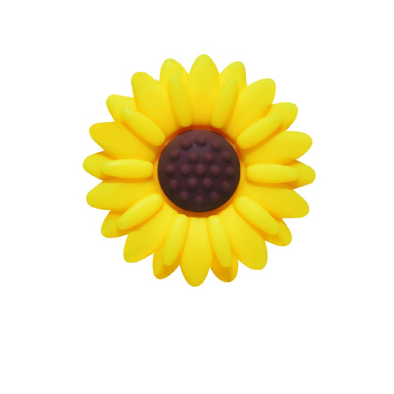 50pcs Silicone Focal Beads Daisy Flower Variety of Colors Design 13