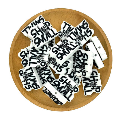 Silicone Focal Beads Skeleton Fingers Shop Small Text Design 2