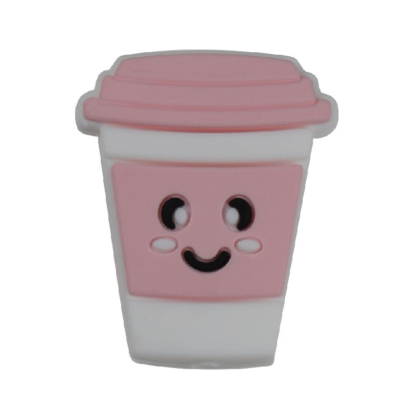 20pcs Silicone Focal Beads Smile Cup Front Facing Design 7