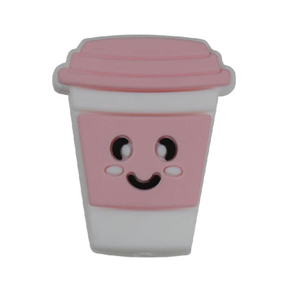 20pcs Silicone Focal Beads Smile Cup Front Facing Design 7