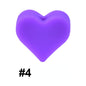 50pcs 14mm Heart Silicone Beads Colorful Diy Teether Accessories 8