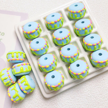 10pcs 14x20mm Cake Acrylic Beads DIY Bracelet Making 8