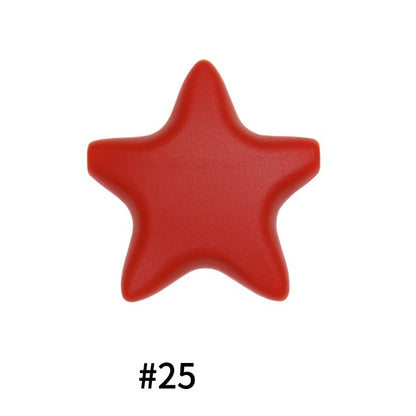 45mm Star Silicone Beads 50pcs