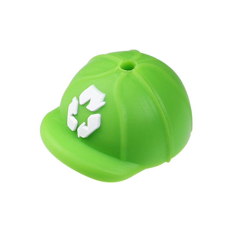 Silicone 3D Focal Beads Sanitation Series Recycling Bin and Cap Designs 14