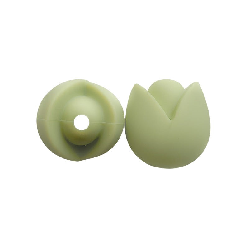 10pcs Silicone Focal Beads Lotus Diy Necklace Ornament 17