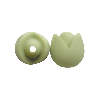 10pcs Silicone Focal Beads Lotus Diy Necklace Ornament 17