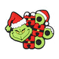 20Pcs Silicone 3D Focal Beads Green Furry Character Scowling Face 11