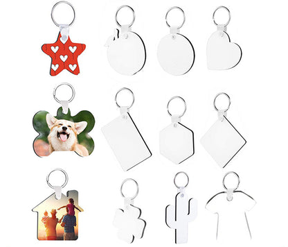 Density Board Sublimation Keychain Blank Various Shapes