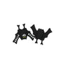 20Pcs Silicone 3D Focal Beads Halloween Inverted Bat with Printed Text
