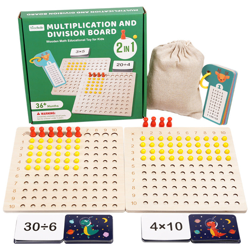 Wooden Multiplication and Division Board Montessori Toys Educational