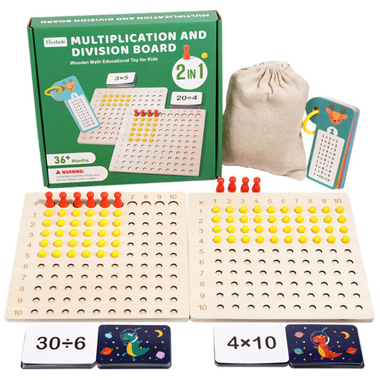 Wooden Multiplication and Division Board Montessori Toys Educational