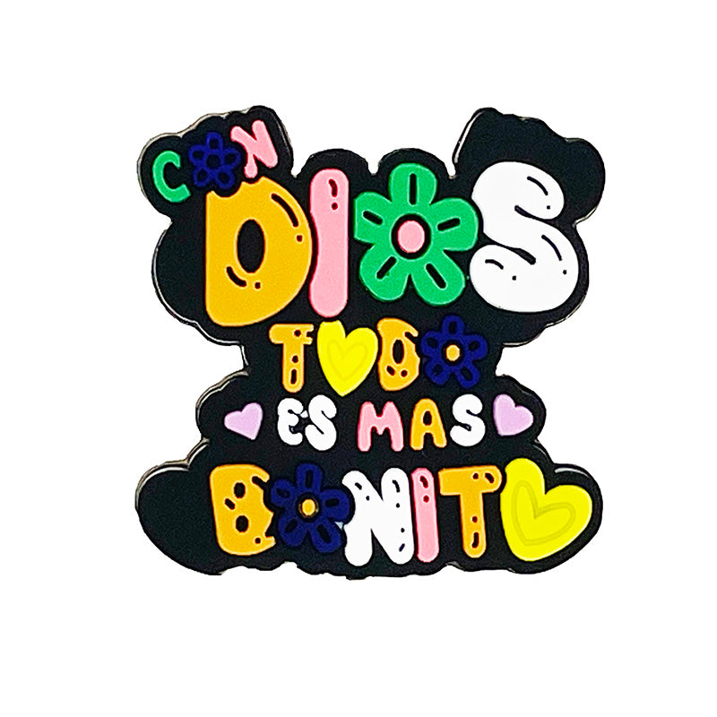 20pcs Silicone Focal Beads Colored Letters Multicolor Design