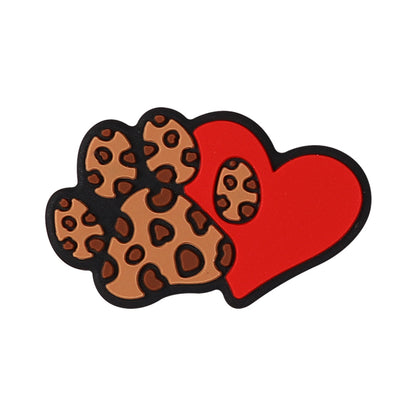 Silicone Focal Beads Leopard Dog Mom Series with Text and Paw Prints 11