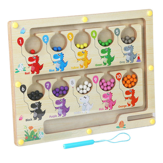 Wooden Montessori Toys Magnetic Plate Puzzle for Toddlers
