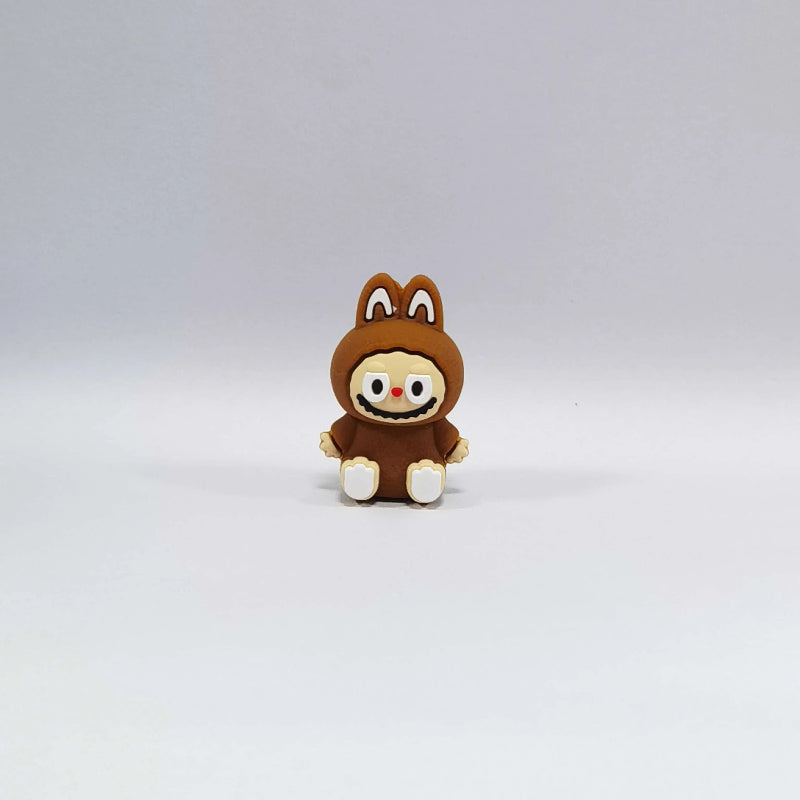 20Pcs Silicone 3D Focal Beads Cartoon Figure Sitting Pose 9