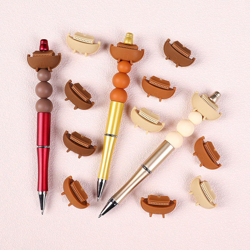 Silicone 3D Focal Beads Jesus Noah Ark Boat Shape 11